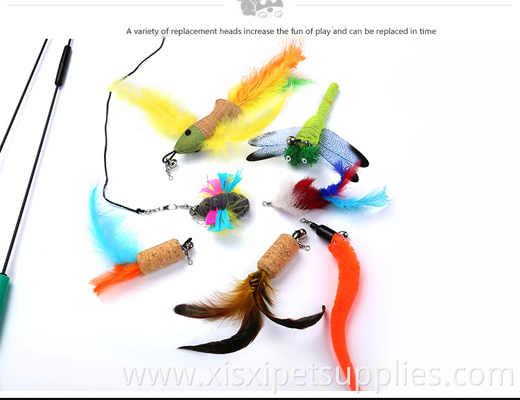 seven different replace fills assemble cat teaser set feather and bell